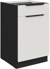 Spodnja omara Aria - bela/črna - 50 D 1F 1S BB 