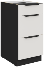 Spodnja omara Aria - bela/črna - 40 D 3S BB