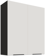 Zgornja omara Aria - bela/črna - 80 G-90 2F