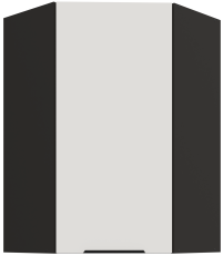 Zgornja kotna omara Aria - bela/črna - 60x60 GN-90 1F (45°)