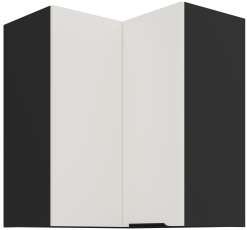 Zgornja kotna omara Aria - bela/črna - 60x60 GN-72 2F (90°)