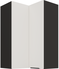 Zgornja kotna omara Aria - bela/črna - 60x60 GN-90 2F (90°)
