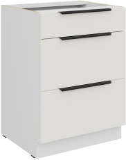 Spodnja omara Aria - bela - 60 D 3S BB 