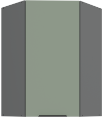 Zhornja kotna omara Aria - aquamarine/antracit - 60x60 GN-90 1F (45°)