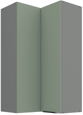 Zhornja kotna omara Aria - aquamarine/antracit - 60x60 GN-108 2F (90°)