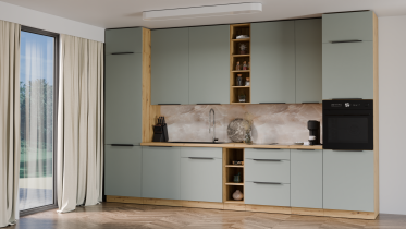 Stolarz-Lempert - Visoka omara Aria - aquamarine/artisan hrast - 60 DK-210 2F
