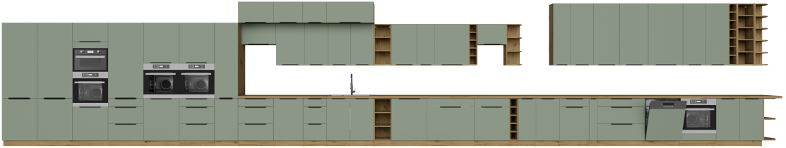 Stolarz-Lempert - Visoka omara Aria - aquamarine/artisan hrast - 60 DK-210 2F