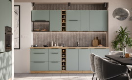 Kuhinjski sestav Aria - aquamarine/artisan hrast