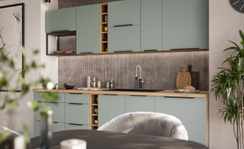 Stolarz-Lempert - Visoka omara Aria - aquamarine/artisan hrast - 60 DK-210 2F
