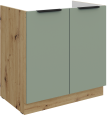 Spodnja omara Aria - aquamarine/artisan hrast - 80 ZL 2F BB