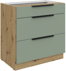 Spodnja omara Aria - aquamarine/artisan hrast - 80 D 3S BB