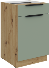 Spodnja omara Aria - aquamarine/artisan hrast - 50 D 1F 1S BB