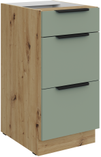 Spodnja omara Aria - aquamarine/artisan hrast - 40 D 3S BB