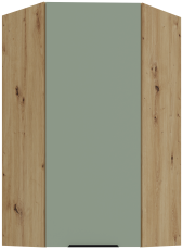 Zgornja kotna omara Aria - aquamarine/artisan hrast - 60x60 GN-108 1F (45°)