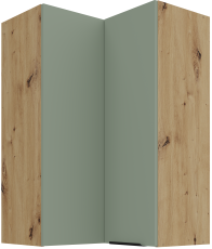 Zgornja kotna omara Aria - aquamarine/artisan hrast - 60x60 GN-90 2F (90°)