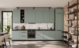 Kuhinjski sestav Aria - aquamarine/črn