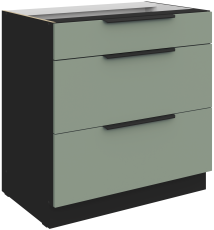 Spodnja omara Aria - aquamarine/črna - 80 D 3S BB