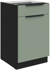 Spodnja omara Aria - aquamarine/črna - 50 D 1F 1S BB