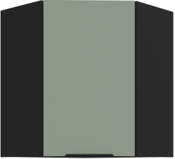 Zgornja kotna omara Aria - aquamarine/črna - 60x60 GN-72 1F (45°)