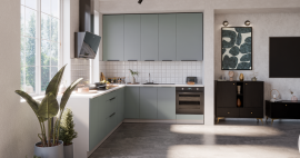 Kuhinjski sestav Aria - aquamarine/bel