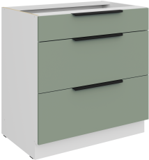 Spodnja omara Aria - aquamarine/bela - 80 D 3S BB