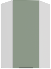 Zgornja kotna omara Aria - aquamarine/bela - 60x60 GN-108 1F (45°)