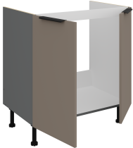 Stolarz-Lempert - Spodnja omara Aria -  sandgrau/atnracit - 80 ZL 2F BB
