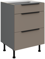 Spodnja omara Aria - sandgrau/atnracit - 60 D 3S BB