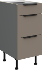 Spodnja omara Aria - sandgrau/atnracit - 40 D 3S BB