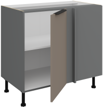 Stolarz-Lempert - Spodnja omara Aria - sandgrau/atnracit - 105 ND 1F BB