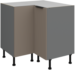 Spodnja kotna omara Aria - sandgrau/atnracit - 90x90 DN 2F BB