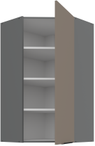 Stolarz-Lempert - Zgornja kotna omara Aria - sandgrau/atnracit - 60x60 GN-108 1F (45°)