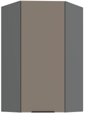 Zgornja kotna omara Aria - sandgrau/atnracit - 60x60 GN-108 1F (45°)