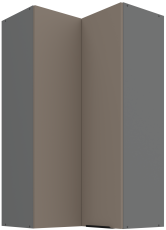 Zgornja kotna omara Aria - sandgrau/atnracit - 60x60 GN-108 2F (90°)
