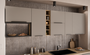 Stolarz-Lempert - Spodnja omara Aria - sandgrau/artisan hrast - 80 ZL 2F BB