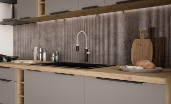 Stolarz-Lempert - Spodnja omara Aria - sandgrau/artisan hrast - 80 ZL 2F BB
