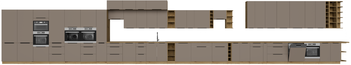Stolarz-Lempert - Spodnja omara Aria - sandgrau/artisan hrast - 80 ZL 2F BB