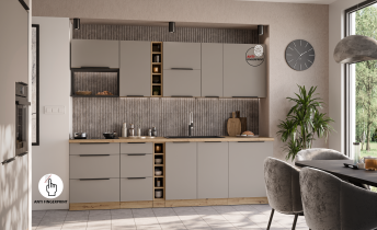 Stolarz-Lempert - Spodnja omara Aria - sandgrau/artisan hrast - 80 ZL 2F BB