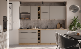 Kuhinjski sestav Aria - sandgrau/artisan hrast