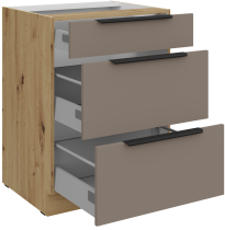 Stolarz-Lempert - Spodnja omara Aria - sandgrau/artisan hrast - 60 D 3S BB