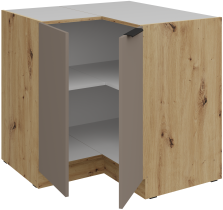 Stolarz-Lempert - Spodnja kotna omara Aria - sandgrau/artisan hrast - 90x90 DN 2F BB