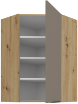 Stolarz-Lempert - Zgornja kotna omara Aria - sandgrau/artisan hrast - 60x60 GN-90 1F (45°)