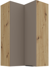 Zgornja kotna omara Aria - sandgrau/artisan hrast - 60x60 GN-108 2F (90°)