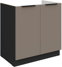 Spodnja omara Aria - sandgrau/črna - 80 ZL 2F BB