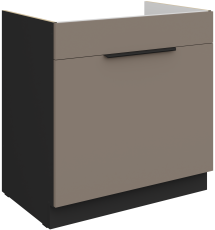 Spodnja omara Aria - sandgrau/črna - 80 ZL 1S BB