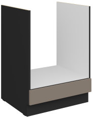 Spodnja omara za vgradno pečico Aria - sandgrau/črna - 60 D GAZ BB