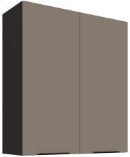 Zgornja omara Aria - sandgrau/črna - 80 G-90 2F