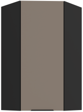 Zgornja kotna omara Aria - sandgrau/črna - 60x60 GN-108 1F (45°)