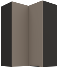 Zgornja kotna omara Aria - sandgrau/črna - 60x60 GN-90 2F (90°)