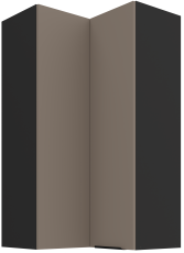 Zgornja kotna omara Aria - sandgrau/črna - 60x60 GN-108 2F (90°)